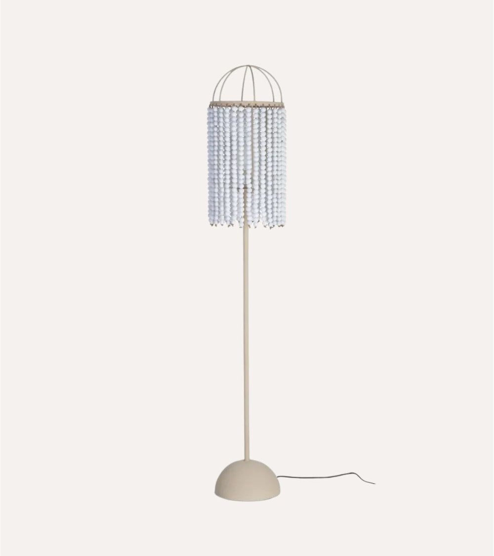 Lámpara de Pie Cuentas Gatsby de Madera y Metal