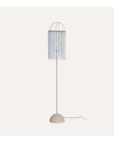 Lámpara de Pie Cuentas Gatsby de Madera y Metal