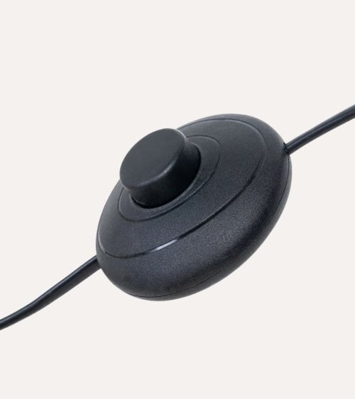 Lámpara de Pie Cuentas de Madera y Metal