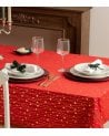Mantel Navideño Líneas de Estrellas de Terciopelo