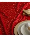 Mantel Navideño Líneas de Estrellas de Terciopelo