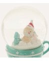 Bola de Nieve Taza de Caramelo Navideño de Poliresina