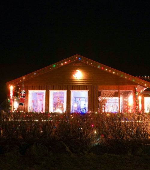 Papá Noel en Columpio para Colgar de Poliester