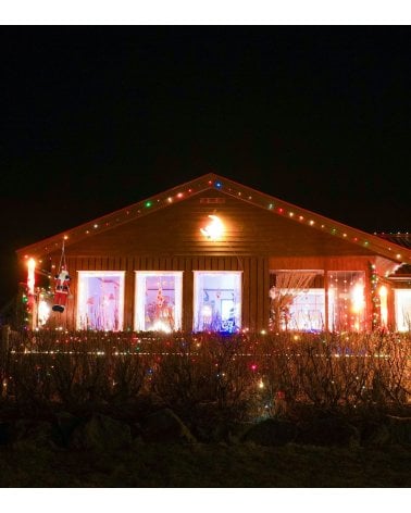 Papá Noel en Columpio para Colgar de Poliester