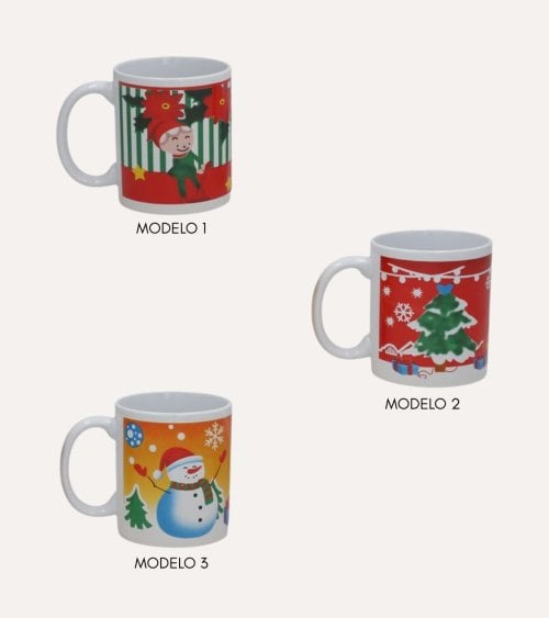 Taza Mug con Tematica Navideña de Cerámica