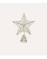 Estrella con Cuerda Metalizada para Punta de Árbol Navideño