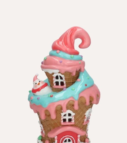 Helado Navideño de Jengibre de Poliresina