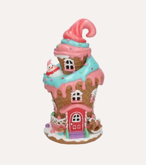 Helado Navideño de Jengibre de Poliresina