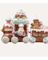 Tren Dulce Navideño de Jengibre de Poliresina