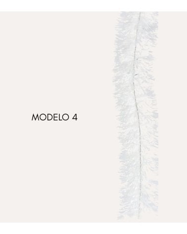 Boa Espumillon Nevado para Árbol Navideño