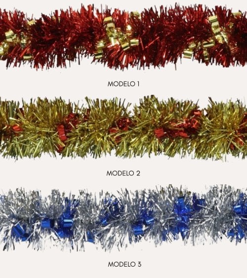 Boa Espumillón Bicolor para Árbol Navideño