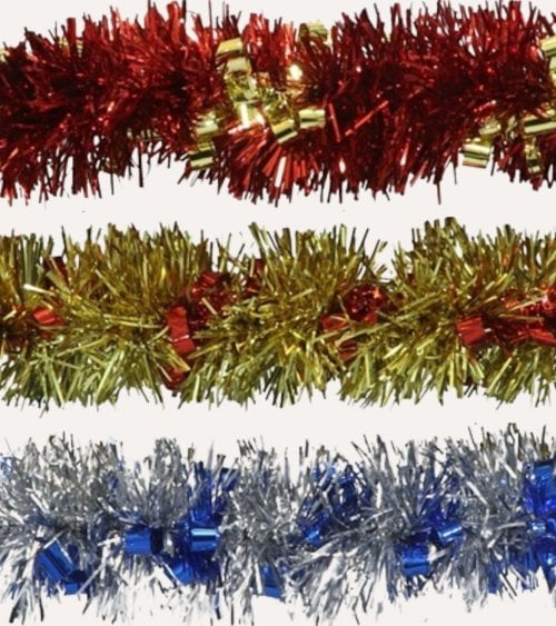 Boa Espumillón Bicolor para Árbol Navideño