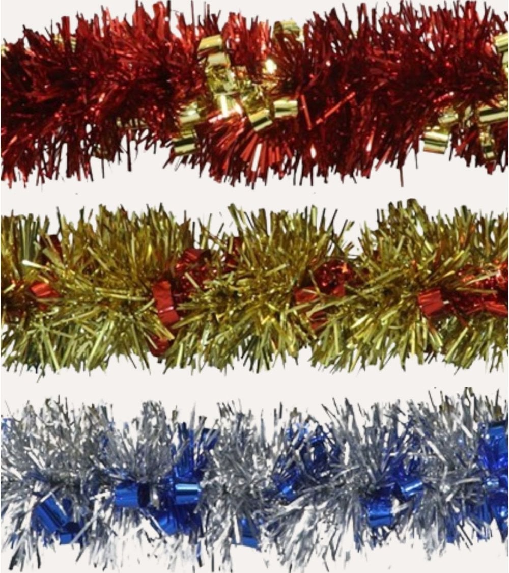 Boa Espumillón Bicolor para Árbol Navideño