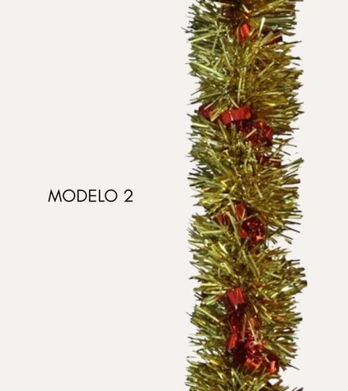 Boa Espumillón Bicolor para Árbol Navideño