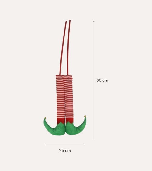 Patas de Elfo con Palo para Árbol Navideño