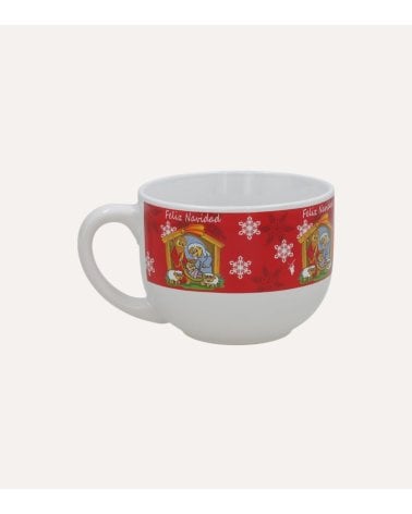Taza Jumbo con Belén Navideño de Cerámica
