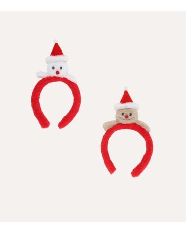 Diadema Navideña de Osito con Gorro