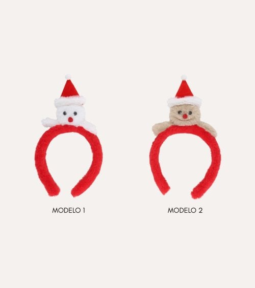 Diadema Navideña de Osito con Gorro