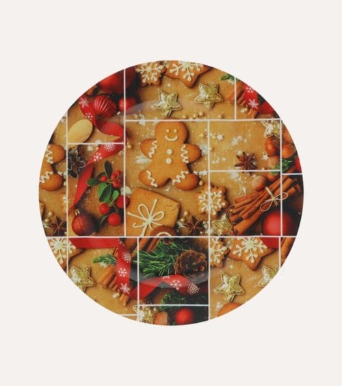 Bajo Plato con Motivos Navideños de Plastico