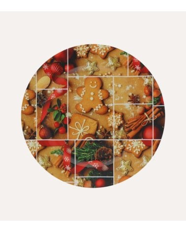 Bajo Plato con Motivos Navideños de Plastico