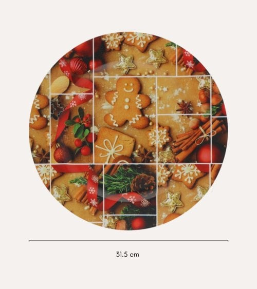 Bajo Plato con Motivos Navideños de Plastico