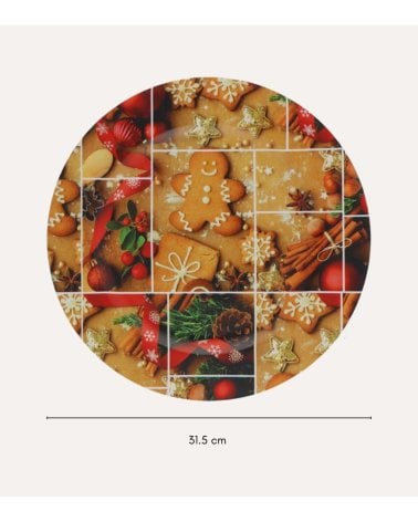 Bajo Plato con Motivos Navideños de Plastico
