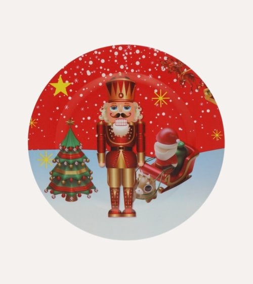 Bajo Plato de Soldadito Navideño de Plástico