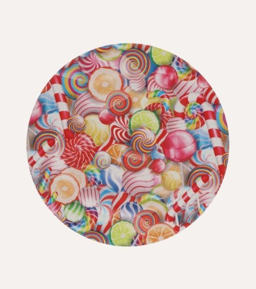 Bajo Plato de Caramelos Navideños de Plástico