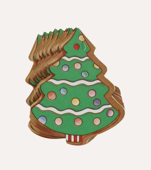 Set de 12 Servilletas de Árbol Navideño