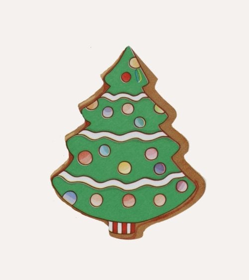 Set de 12 Servilletas de Árbol Navideño