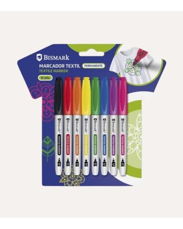 Set de 8 Rotuladores para Textil Permanentes