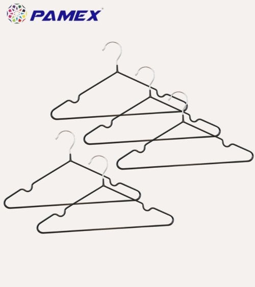 Set de 5 Perchas Finas Bicolor de Metal