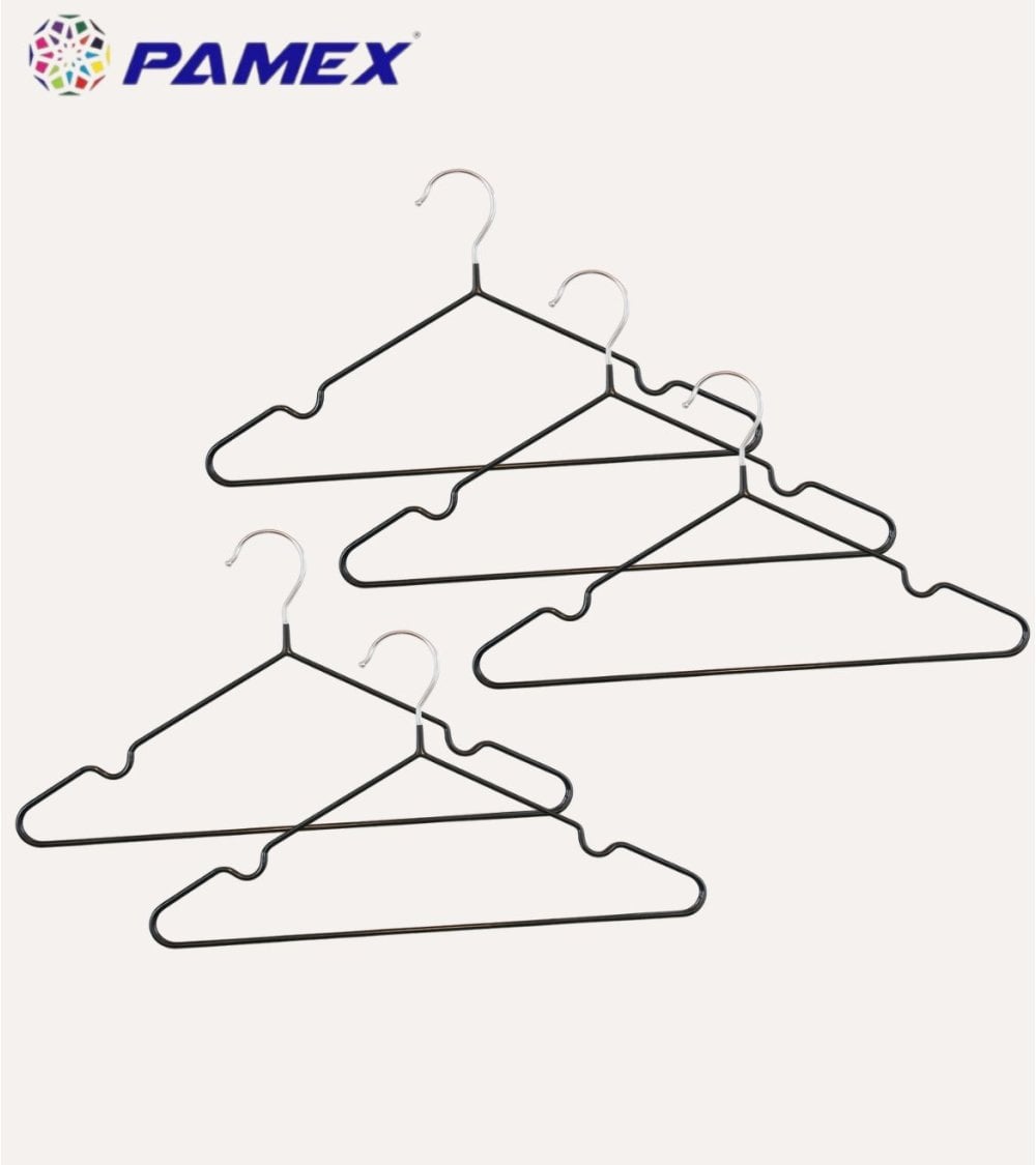 Set de 5 Perchas Finas Bicolor de Metal