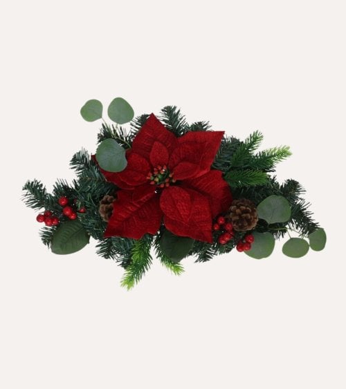 Adorno Flor de Pascua para Decoración Navideña