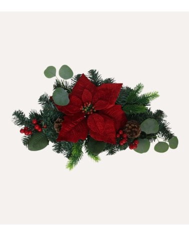 Adorno Flor de Pascua para Decoración Navideña