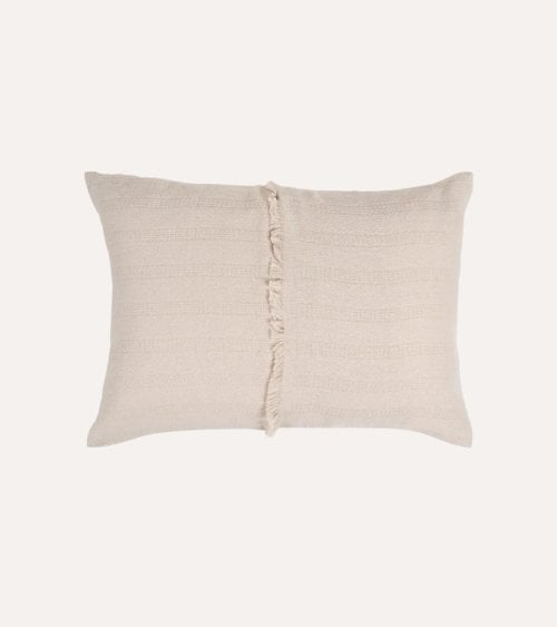 Cojín Rectangular Tejido Fino de Algodón y Poliéster