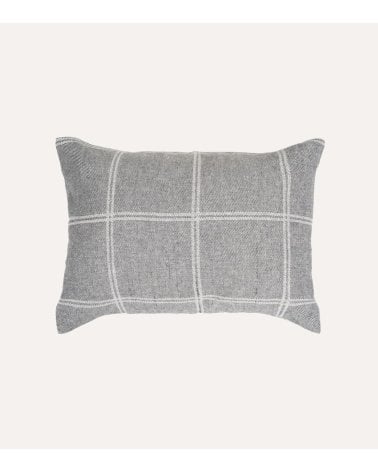 Cojín Rectangular a Cuadros de Algodón y Poliéster