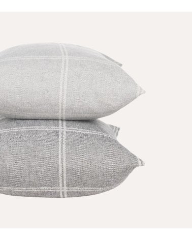 Cojín Rectangular a Cuadros de Algodón y Poliéster