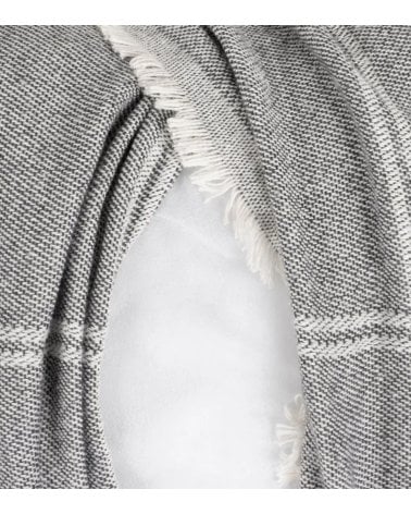 Cojín Rectangular a Cuadros de Algodón y Poliéster