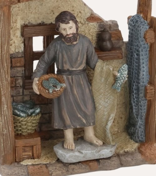 Figura de Pescador para Belén Navideño