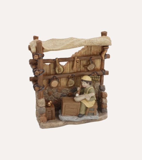 Figura de Lutier en Taller para Belén Navideño