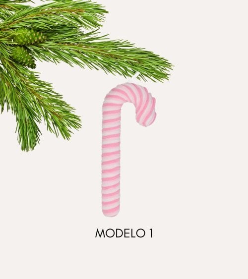 Colgante de Bastón de Caramelo en Espiral para Árbol