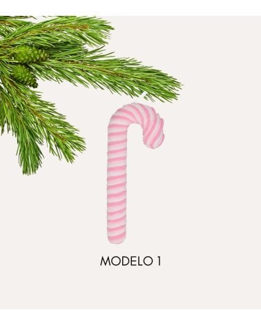 Colgante de Bastón de Caramelo en Espiral para Árbol