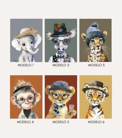 Cuadro Lienzo Infantil de Animal Bebé