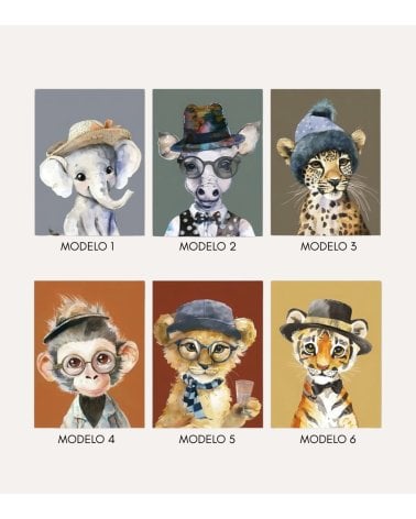 Cuadro Lienzo Infantil de Animal Bebé