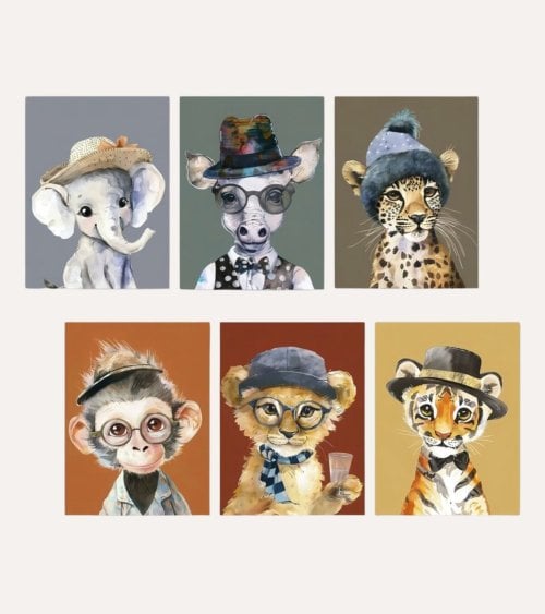 Cuadro Lienzo Infantil de Animal Bebé