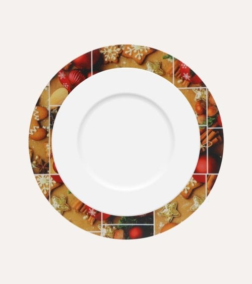 Bajo Plato con Motivos Navideños de Plástico