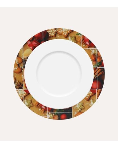 Bajo Plato con Motivos Navideños de Plástico