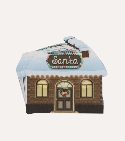 Set de 12 Servilletas de Casa Navideña