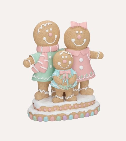Figura de Familia Galleta de Jengibre de Poliresina